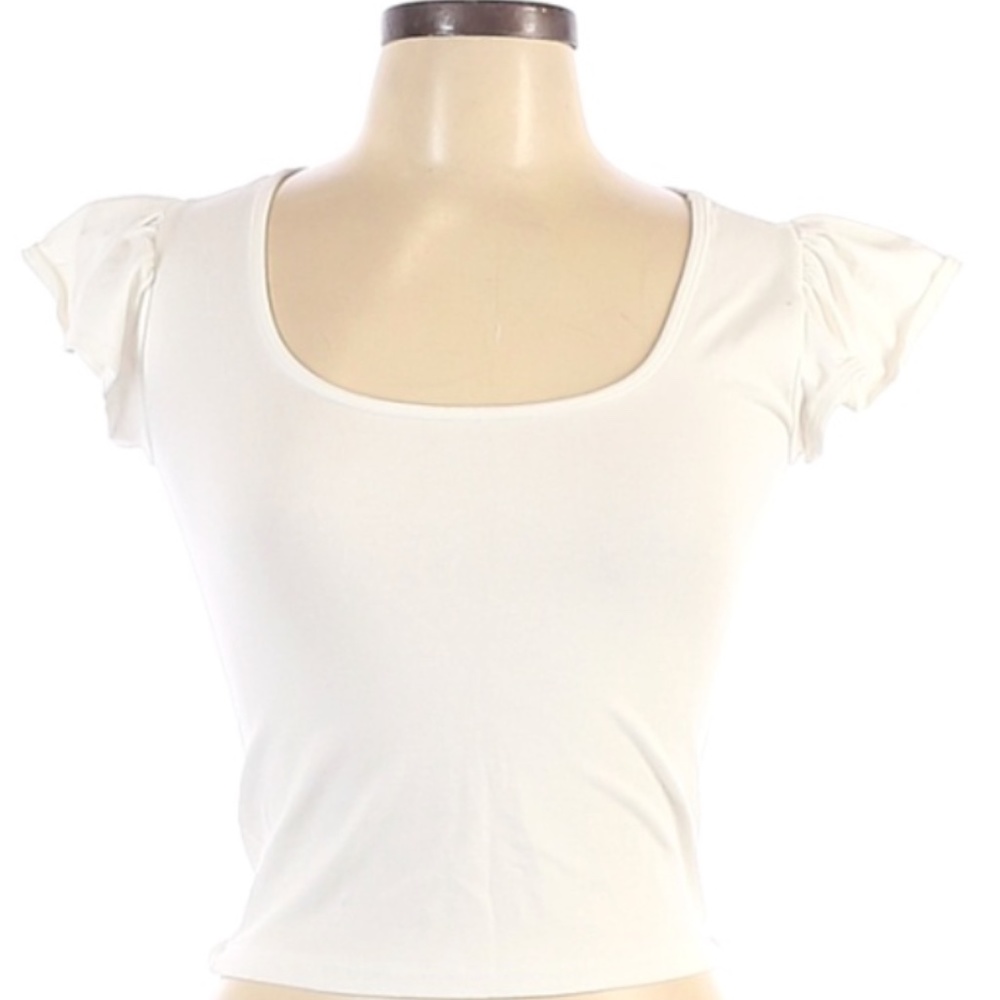 Forever 21 Ruffle Sleeve T Shirt